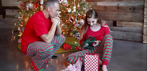  Daddy Gives His Dick As Christmas Present to his Stepdaughter